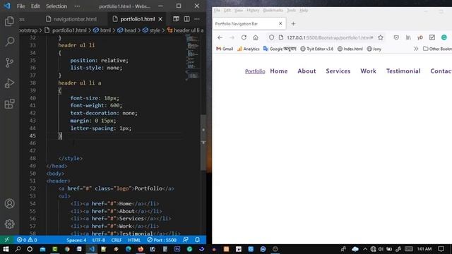 Portfolio Navigation Bar смотреть онлайн