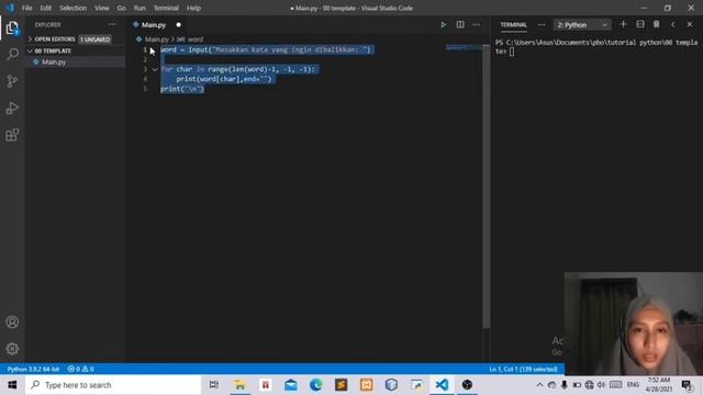 reverse pada python | tugas pemrograman visual смотреть онлайн