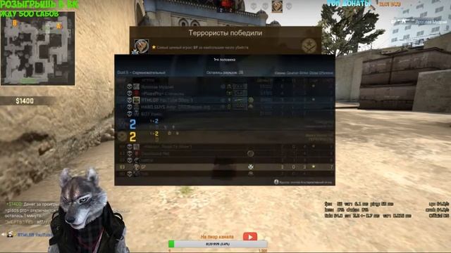 ? LIVE Волк играет в CS:GO#Розыгрыш смотреть онлайн