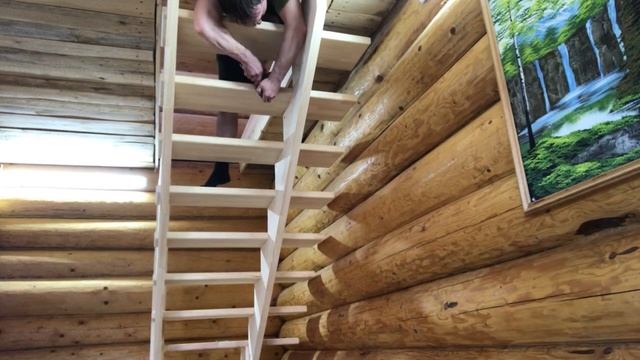 Установка лестницы с поворотом на 90 градусов смотреть онлайн
