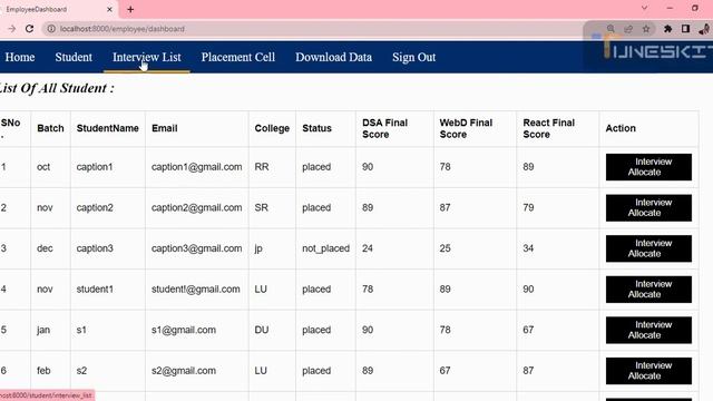 Placement Cell project using Node js by coding ninjas смотреть онлайн