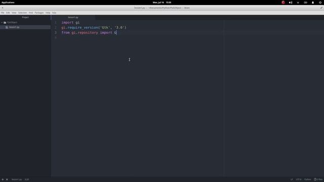 PyGObject Lesson 1 A Window Gtk and Python смотреть онлайн