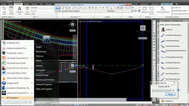 Tutoriales RG - AutoCAD Civil 3D 2014 - 41 CORRIDOR CUNETA CON PERFIL PENDIENTE смотреть онлайн