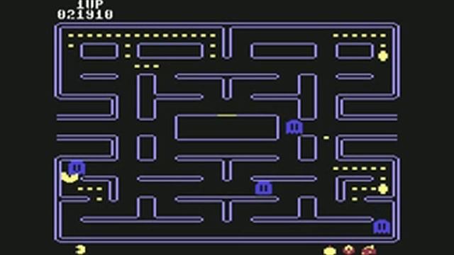 PAC MAN ATARI C64 CBM64 1983 NAMCO ATARISOFT ATARI CLASSIC RETRO VIDEO GAME COMMODORE 64 смотреть онлайн