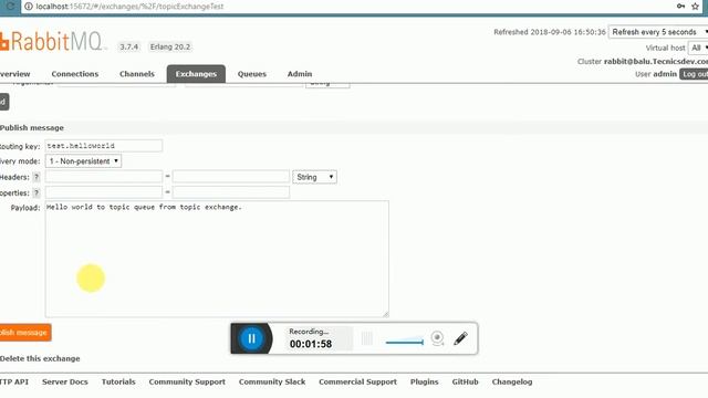 RabitMq Topic Exchange creation and configuration #rabbitmq #queues #software #softwareengineer смотреть онлайн