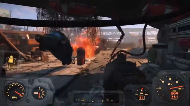 Fallout 4 sentry bot can fly! смотреть онлайн