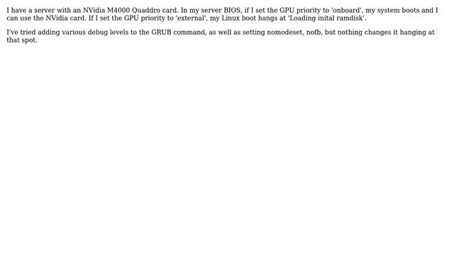 Unix & Linux: Server stuck at "Loading initial ramdisk" when using NVidia GPU (2 Solutions!!) смотреть онлайн