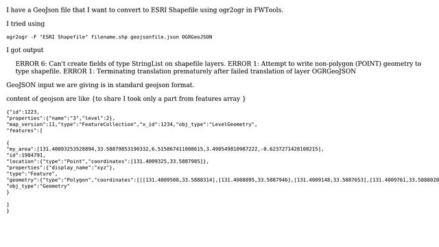GIS: Converting GeoJSON to Shapefile using ogr2ogr? смотреть онлайн