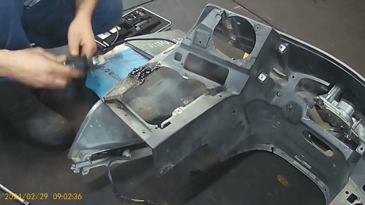 голдвинг 1500 пайка пластика морды  врезка мотора стеклоочистителя