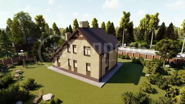 Современный двухэтажный дом с эркером и гаражом смотреть онлайн