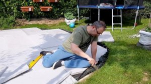 Строим подложку под дно красного бассейна Intex 366(2)