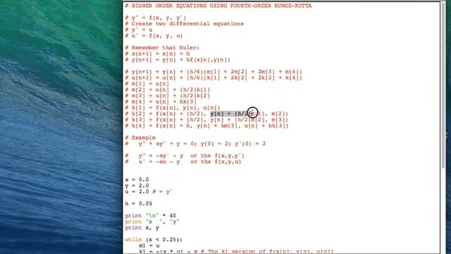 B13 Second order ODE solved with RK4 in Python смотреть онлайн