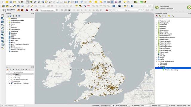 Geocoding In QGIS With The TravelTime QGIS Plugin
