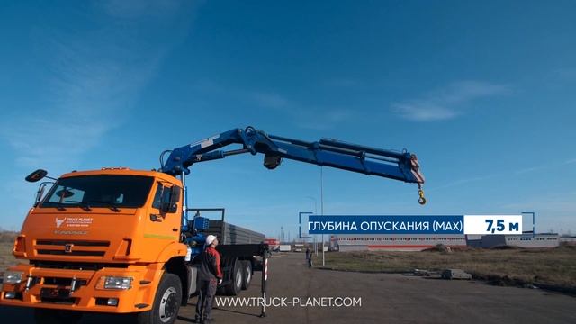 Бортовой КамАЗ 6520 с КМУ Клинцы 20К смотреть онлайн