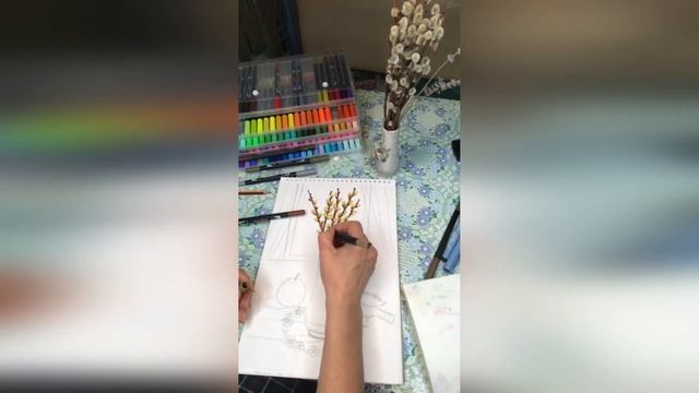 Детский рисунок | Ваза с вербой | Мастер-класс | Художественная школа "Мечта" смотреть онлайн