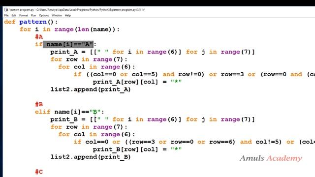 Python Pattern Programs - Printing Names Using Stars "*" | Star Pattern | User Input смотреть онлайн