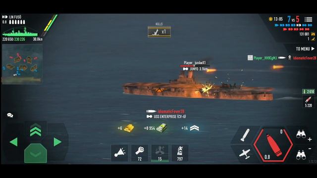 IJN FUSO'S Team Was Quite Strong!!! [Battle Of Warships] смотреть онлайн