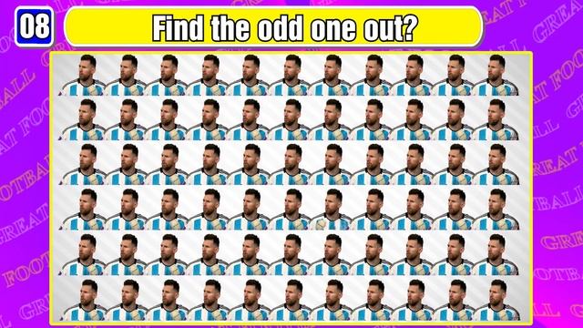 Spot The ODD One Out - Soccer Player Challenge - Can You Find CR7, Messi, Mbappe?.. Great Football смотреть онлайн
