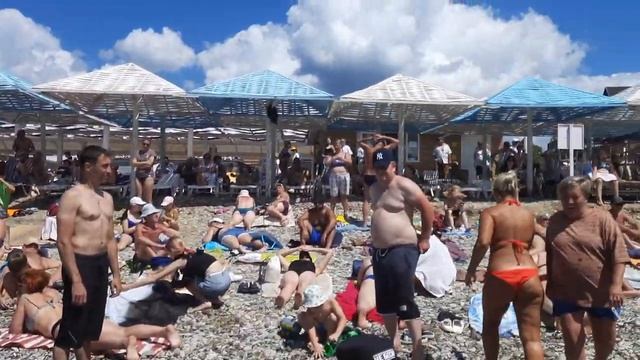 Архипо-Осиповка 29 июля 2023 года ⛅ Обстановка на пляже ?️ смотреть онлайн