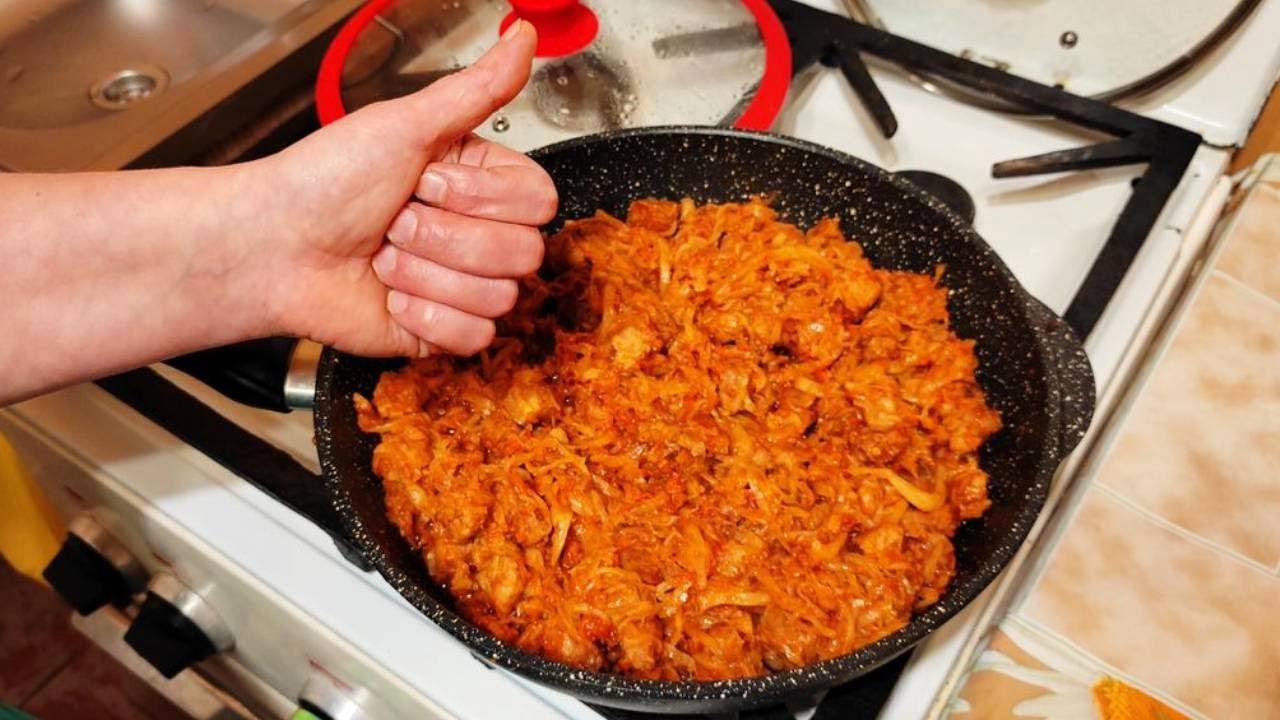 Как приготовить мясо с капустой тушить ? смотреть онлайн