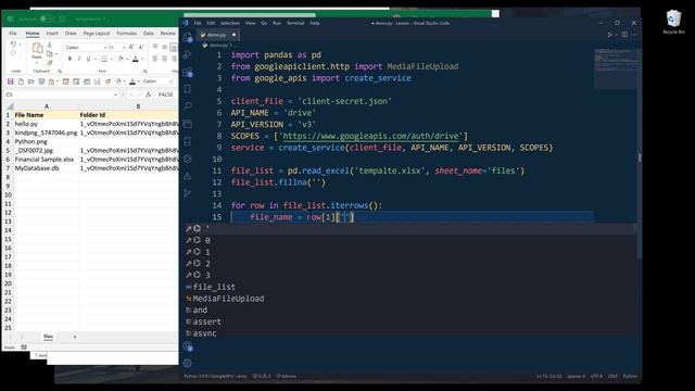 (Python Project) Upload Files To Google Drive From An Excel File With Google Drive API in Python смотреть онлайн