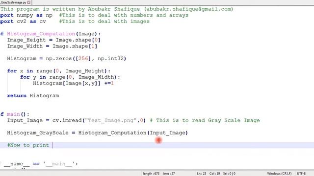 How to Compute the Histogram of a Gray Scale Image in Simplest and Easiest way using Python смотреть онлайн