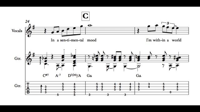 Ella Fitzgerald & Barney Kessel - In A Sentimental Mood (Transcription)