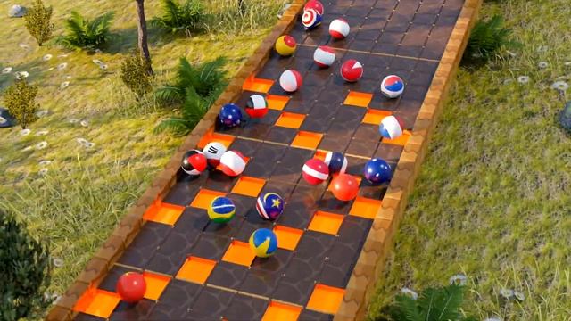 Marble Race Countries Lava Survival - Marble Race Countryballs 3D смотреть онлайн