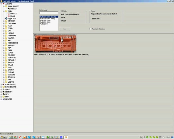 CarProg Full. Автомобили с которыми работает CarProg 4.01