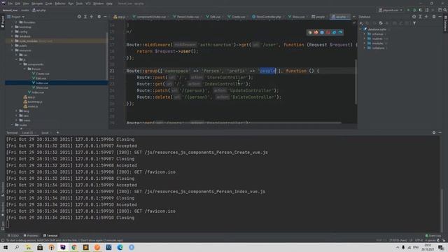 Javascript и Vuejs для Laravel 27. CRUD в SPA приложении. Получение списка персон смотреть онлайн