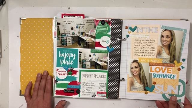 ALI EDWARDS | ME ALBUM Summer 2018| Hybrid Scrapbooking | Free Templates