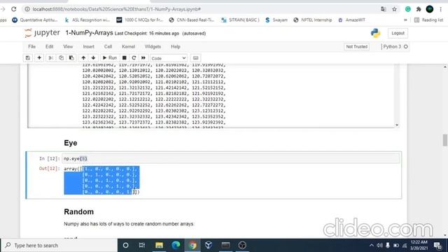 Python Numpy - Arrays (Part1) смотреть онлайн