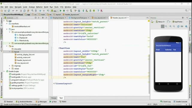 Android Studio Tutorial - 79 - Working with RecyclerView and MySQL database смотреть онлайн