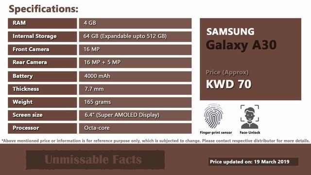 Samsung Galaxy A30 price in Kuwait | A30 specs, price in Kuwait смотреть онлайн