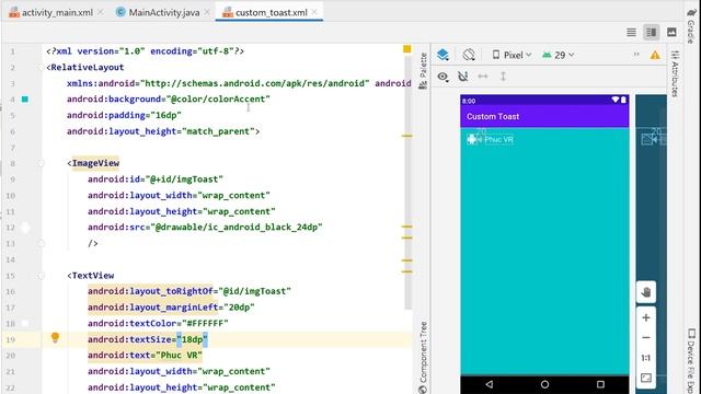 Custom Toast - Android Studio Tutorial смотреть онлайн