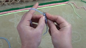 Полый шнур I-cord  из трех петель спицами. Вяжем с Оксаной Валерьевной.