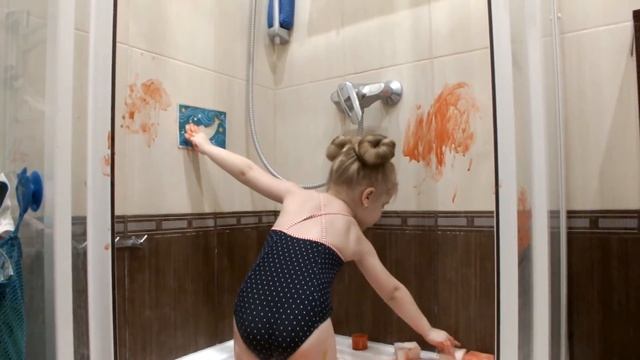 VLOG Finger paint Drawing lessons from Katherine / Пальчиковые краски. Уроки рисования от Катерины. смотреть онлайн