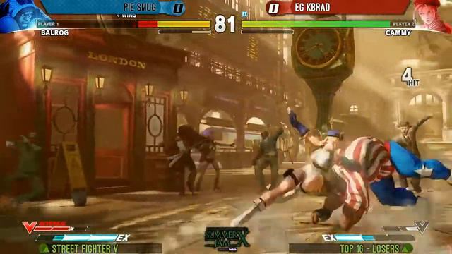 Street Fighter 5 - PIE Smug /Balrog/ vs EG KBrad /Cammy/ HD720p 60FPS смотреть онлайн