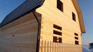 Двухэтажный дом из бруса 7х9 метров / Обзор дома из профилированного бруса