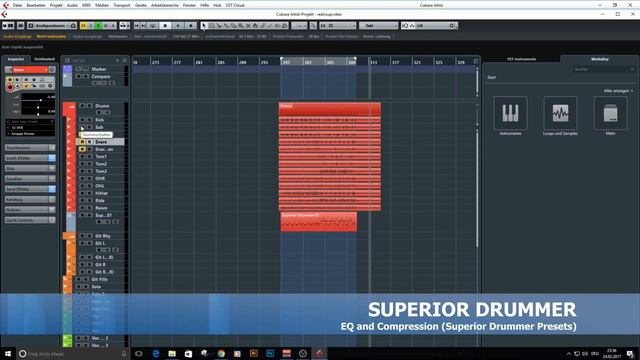 Real Drums vs Superior Drummer (Cubase) смотреть онлайн