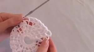 Ажурная салфетка крючком, вязание.
