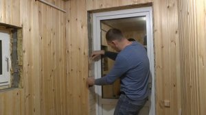 Дверные откосы из вагонки.