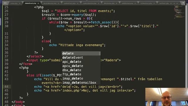 PHP/SQL - Databashemsida från grunden - Del 8 av 12 смотреть онлайн