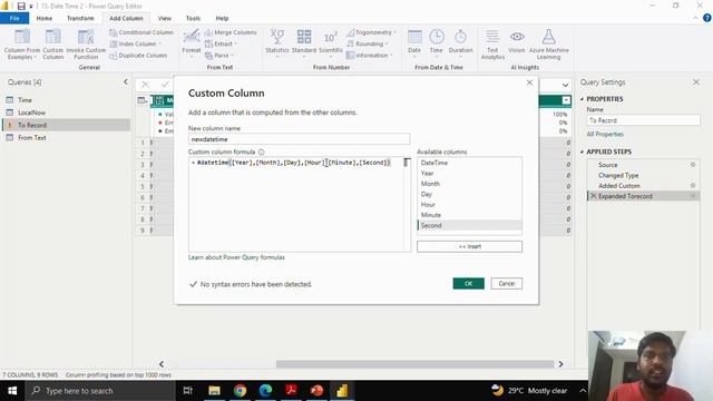 Power Query | M Language | How to extract Time, Convert to Text, To Record and back to Datetime смотреть онлайн