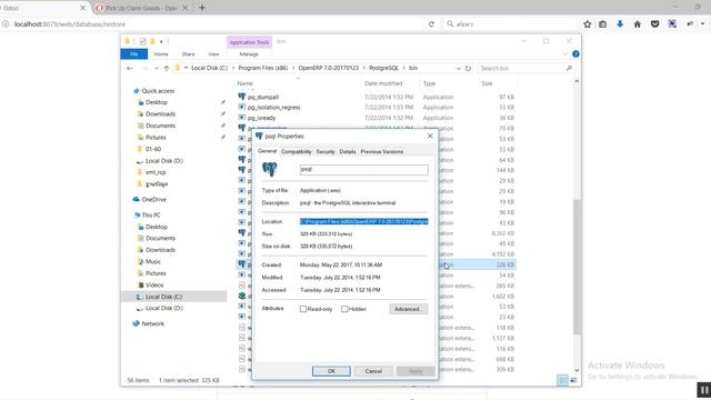 Database restore error: Command `psql` not found. Odoo 9, 10, 11, 12, 13, 14 смотреть онлайн