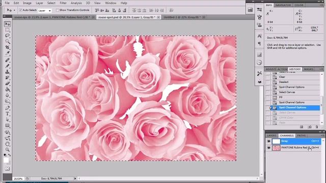Работа со Spot-channel в Photoshop. Часть 1. смотреть онлайн
