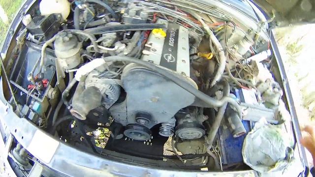 ремонт Опель Фронтера А замена прокладки ГБЦ на улице часть 2 смотреть онлайн