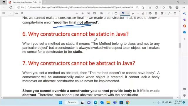 Constructor in java ?|| All most important interview Questions from constructor in java programming смотреть онлайн