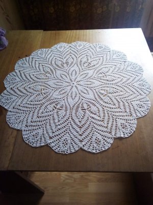 Салфетка " Павлинье перо ". Ряд 16 - 27.