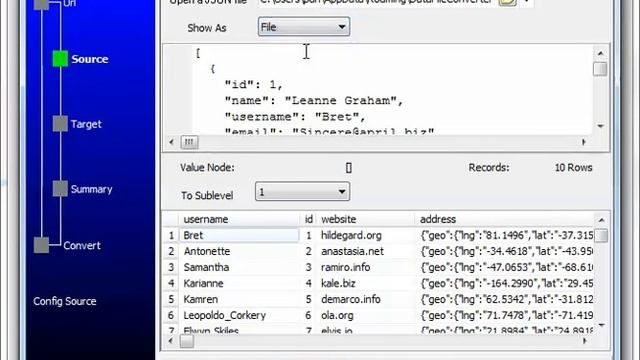 Parse JSON from open RESTful API and save to TXT file, Withdata DataFileConverter смотреть онлайн